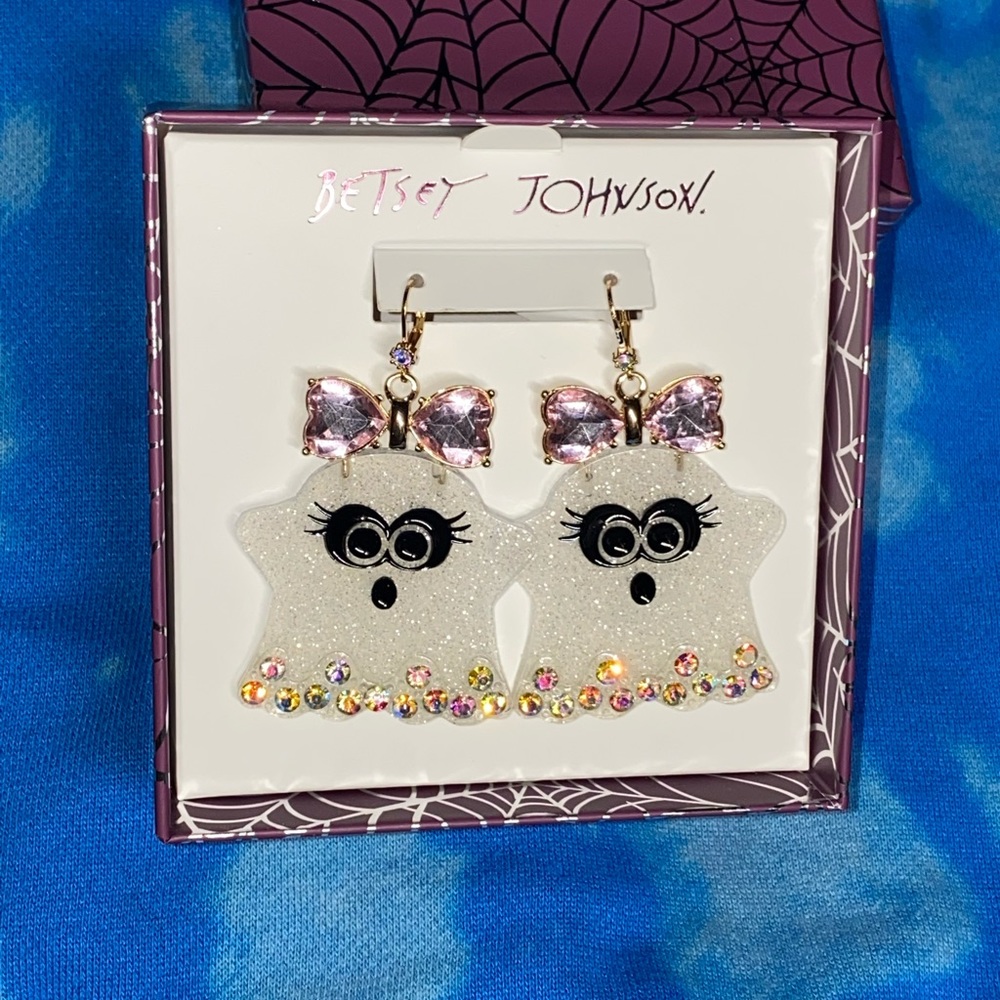 Betsey Johnson Halloween girl ghost earrings - Picture 3 of 7
